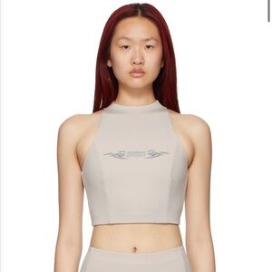 MISBHV Beige Lycra Techno Sport Tank Top